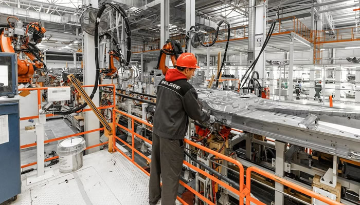 linha de produção industrial