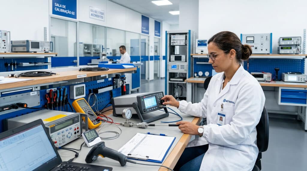 Laboratório de calibração acreditado conforme ABNT NBR ISO IEC 17025
