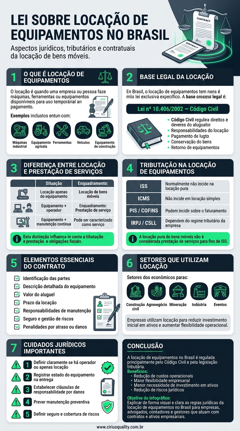 Lei sobre Locação de Equipamentos