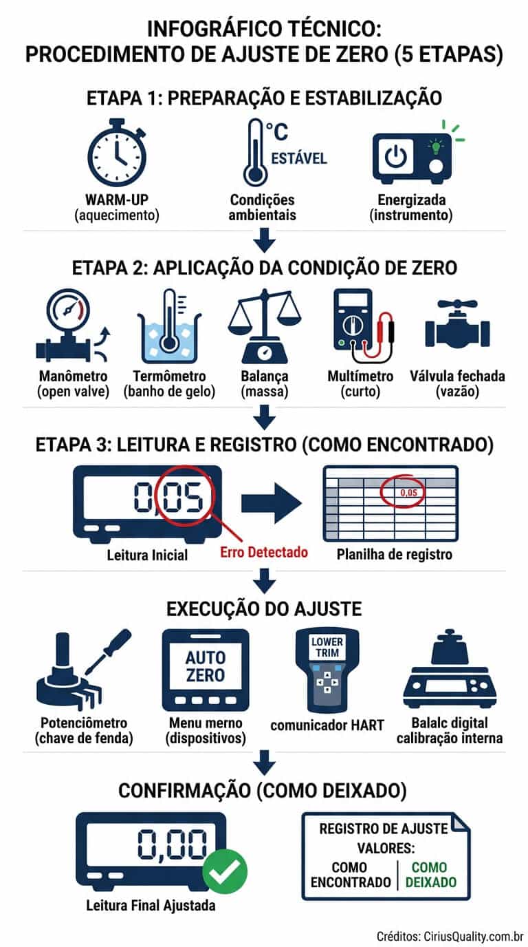 Procedimento Completo de Ajuste de Zero